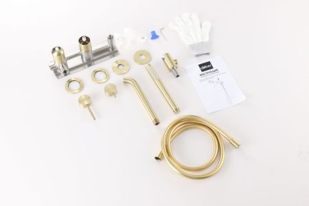 Смеситель для ванны Abber Wasser Kreis 316 AF8130BG встраиваемый в стену золото