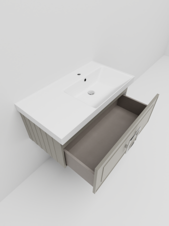 Тумба с раковиной La Fenice CUBO NFNC-01-CUB-C-90-1-90R 90х50 подвесная цвет бежевый