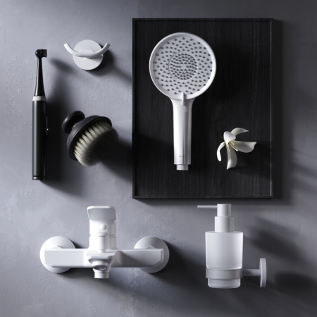 Смеситель для ванны и душа Am.Pm X-Joy F85A10033 настенный белый без термостата