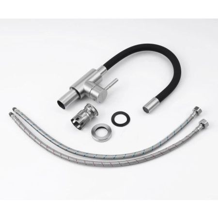 Смеситель для кухни Knotlor STREAMLINE SS-02 на мойку нержавеющая сталь