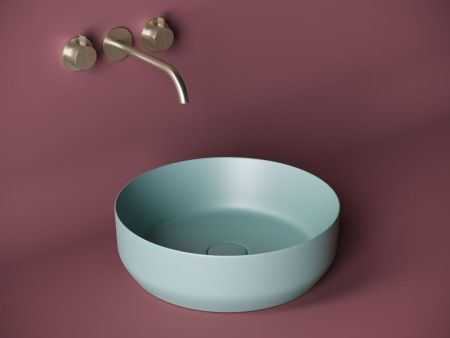 Раковина из сантехнического фарфора Ceramica Nova ELEMENT CN6022MLG 40х40 накладная цвет зеленый без отверстий под смеситель