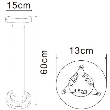 Ландшафтный светильник Arte Lamp AMSTERDAM (АМСТЕРДАМ) A1212PA-1BK