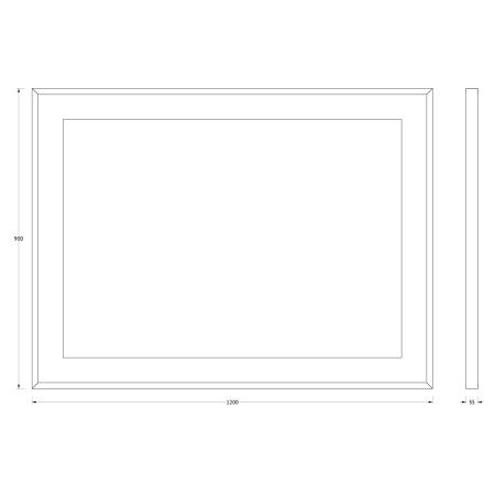 Зеркало с подсветкой Evoform Ledside BY 2212 120х90 подвесное