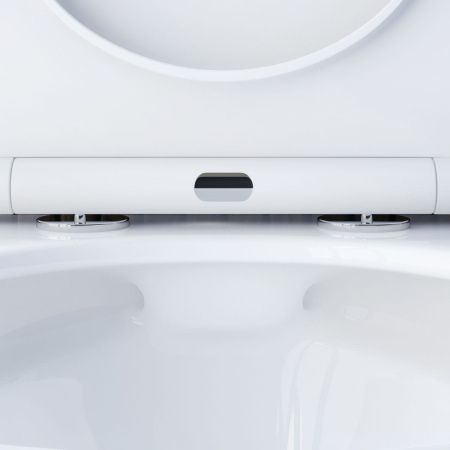 Унитаз подвесной Damixa Skyline DX35C1700SC белый с сиденьем микролифт безободковый каскадный смыв