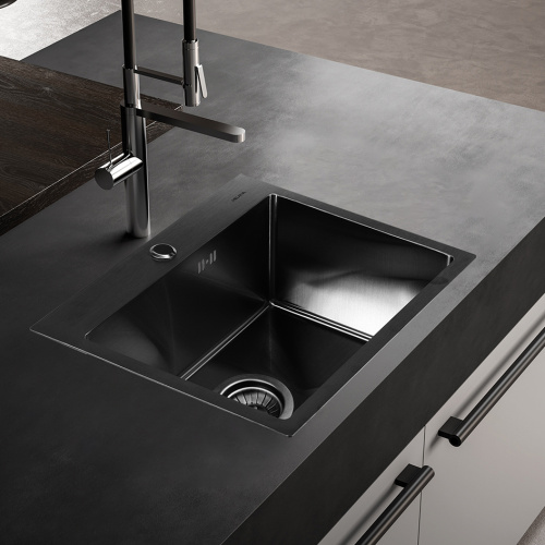 Кухонная мойка Melana ProfLine D5343HB графит 53x43 цвет графит - фото 3