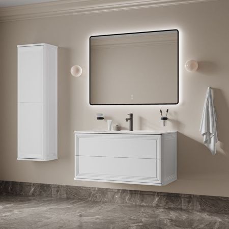 Тумба с раковиной Iddis Oxford Neo OXN10W0i95K 100х50 подвесная цвет белый