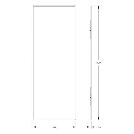 Зеркало Evoform Standard BY 0216 30х80 подвесное