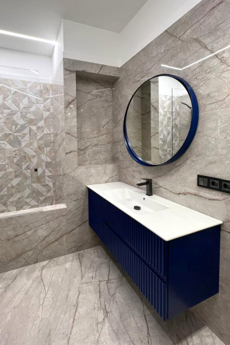 Тумба с раковиной Orka Moonlight 5001504 120х51х51 цвет синий матовый - фото 4