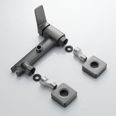 Гигиенический душ со смесителем Raffine F0599T-1 оружейная сталь