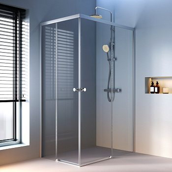 Душевой уголок Am.Pm X-Joy W94G-403-12080-MТ 118х78 стекло прозрачное профиль хром матовый без поддона