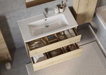 Раковина из сантехнического фарфора Santek Элина WH501627 100х50 накладная цвет белый