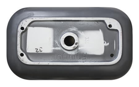 Раковина мебельная из сантехнического фарфора Sanita Luxe Infinity 60 (серая) INFSLWB25 60х40 накладная цвет серый