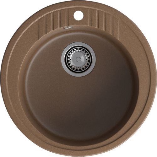 Кухонная мойка Granfest Rondo R-520 терракот 52х52 цвет коричневый поверхность матовая