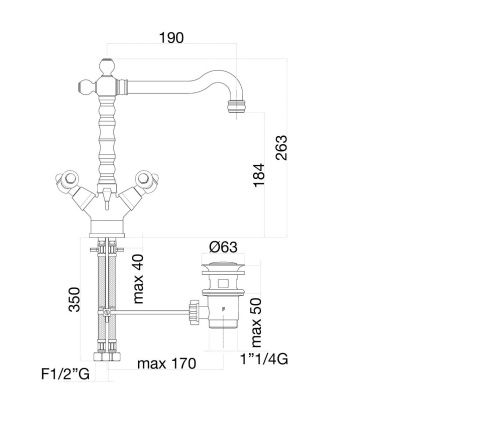 Смеситель для кухни Fiore 22000625 на мойку золото - фото 3