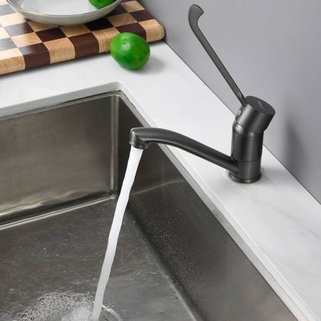 Смеситель для кухни BELZ B19019-3 на мойку оружейная сталь