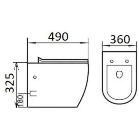 Унитаз подвесной Boheme Nero 961-SET-2-B цвет черный с сиденьем микролифт безободковый каскадный смыв
