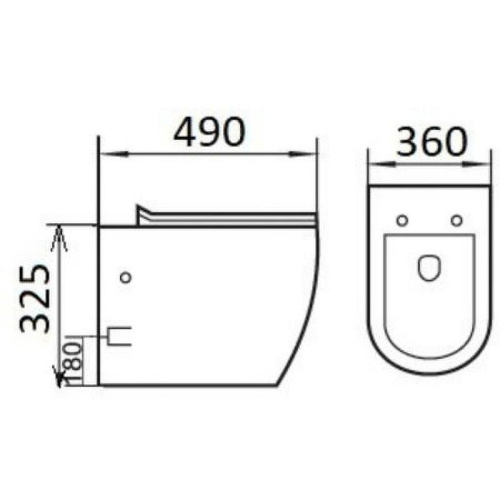 Унитаз подвесной Boheme Nero 961-SET-2-B цвет черный матовый с сиденьем микролифт безободковый каскадный смыв - фото 2
