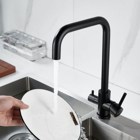 Смеситель для кухни Raffine F118H на мойку черный