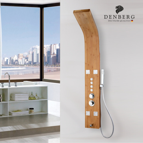 Душевая панель с термостатом (бамбук) DENBERG DENBERG LT-202 прямоугольная настенная - фото 2