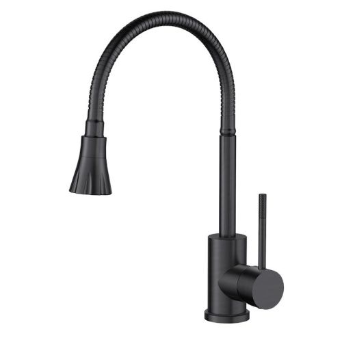 Смеситель для кухни Voda Kitchen KF 36B на мойку черный - фото 2