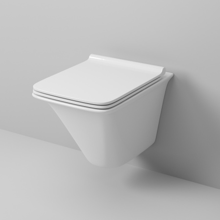 Унитаз подвесной Grossman Санфаянс GR-4413S белый глянцевый с сиденьем микролифт безободковый каскадный смыв