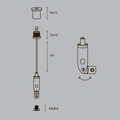 Комплект подвесов Maytoni Led Strip ALM-3535R-P-2M - фото 2