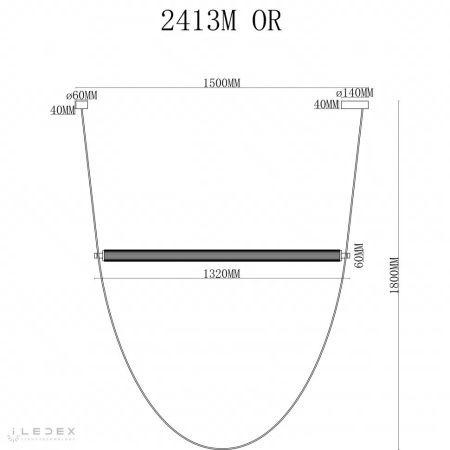 Светильник подвесной iLedex Rocks (Роцкс) 2413M OR