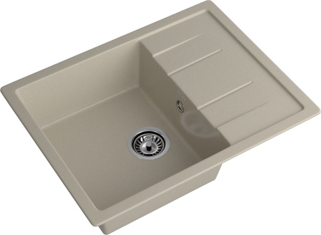 Кухонная мойка Granfest Quadro Q-650L топаз 65х50 цвет серый поверхность матовая