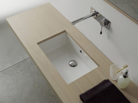 Раковина из санфаянса Scarabeo Gaia-Tech-Miky 8091 57х31 встраиваемая цвет белый