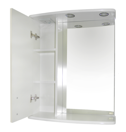 Зеркало-шкаф Misty Зеркала-шкафы Э-Аст04060-01СвЛ 60х70 подвесной цвет белый