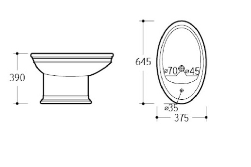 Биде Boheme Puro 960 напольное - фото 2