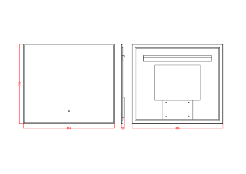 Зеркало в ванную с подсветкой Boheme Modern 543-080-MG 80х70 - фото 2