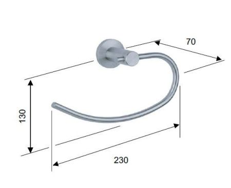 Полотенцедержатель Remer Minimal INOX Mi44INOXCR