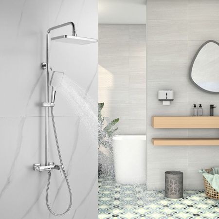 Душевая стойка Shevanik S4226 настенная цвет хром