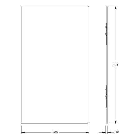 Зеркало Evoform Standard BY 0212 40х70 подвесное