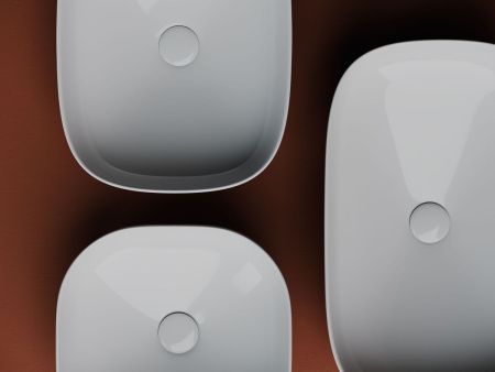 Раковина из сантехнического фарфора Ceramica Nova ELEMENT CN5032 40х40 накладная цвет белый без отверстий под смеситель