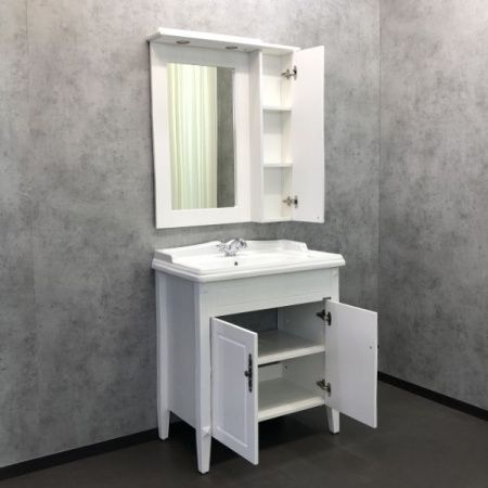 Тумба с раковиной Comforty Палермо 00004139245CF 80х50 напольная цвет белый