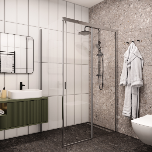Душевой уголок Cerutti SPA MARBELLA 120 R 120х80 стекло прозрачное профиль хром глянцевый - фото 5