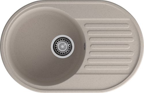 Кухонная мойка Granfest Quarz 18 песочный 74х48 цвет бежевый поверхность матовая