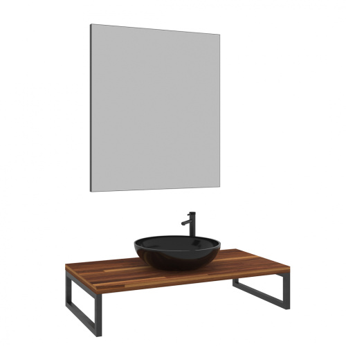 Консоль под раковину Orka Kestel 3001038 92х50х21 подвесная цвет коричневый/черный - фото 2 Консоль под раковину Orka Kestel 3001038 92х50х21 подвесная цвет коричневый/черный - фото 2