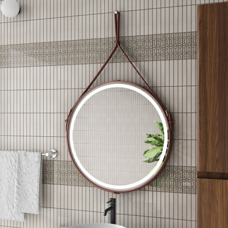 Зеркало Art&Max MILAN AM-Mil-650-DS-F-Brown 80х80
