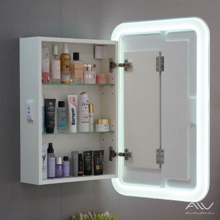 Зеркало-шкаф Alavann Cosmetic ALV1041001 60х80 подвесной цвет белый