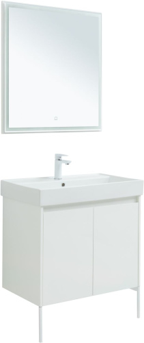 Комплект мебели: тумба с раковиной + зеркало Aquanet Nova Lite 00302535 напольный/подвесной - фото 3