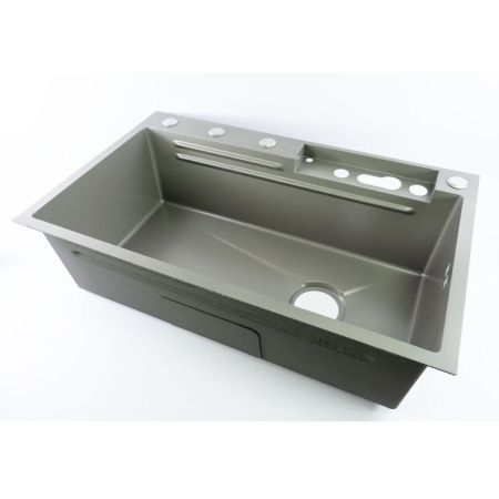 Кухонная мойка Fmark FSC002T 75х45 цвет серый поверхность матовая