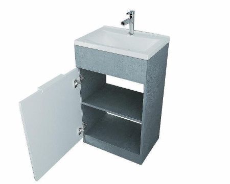 Тумба с раковиной 1MarKa Revo У99085 50х40 напольная цвет серый
