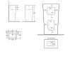 Раковина из сантехнического фарфора Cerutti SPA CT7663 40х40 напольная цвет белый 1 отверстие под смеситель