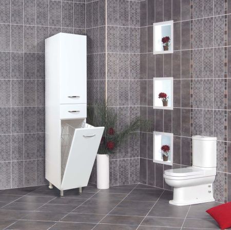 Шкаф-пенал Onika Модерн 404010 40х190 напольный цвет белый