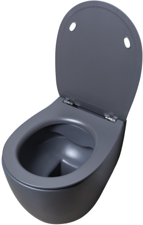 Чаша унитаза подвесная Allen Brau Fantasy 4.11004.AN цвет черный без сиденья безободковая каскадный смыв