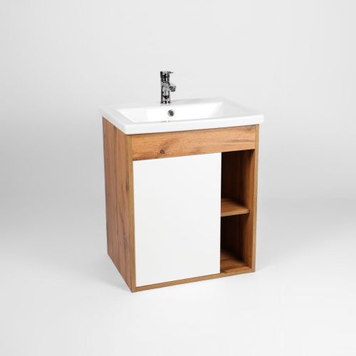 Тумба под раковину Viant Бостон VBOS70CO-T1STP 70х40 подвесная цвет белый