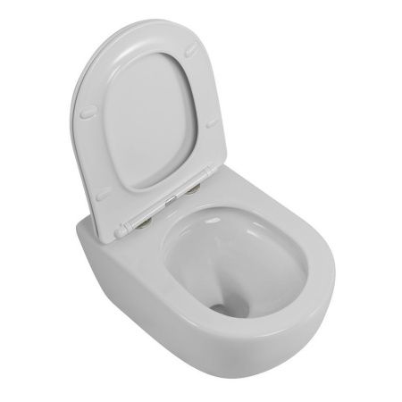 Унитаз подвесной Cezares STREAM CZR-2426-TH-TOR/SC белый с сиденьем микролифт безободковый смыв торнадо